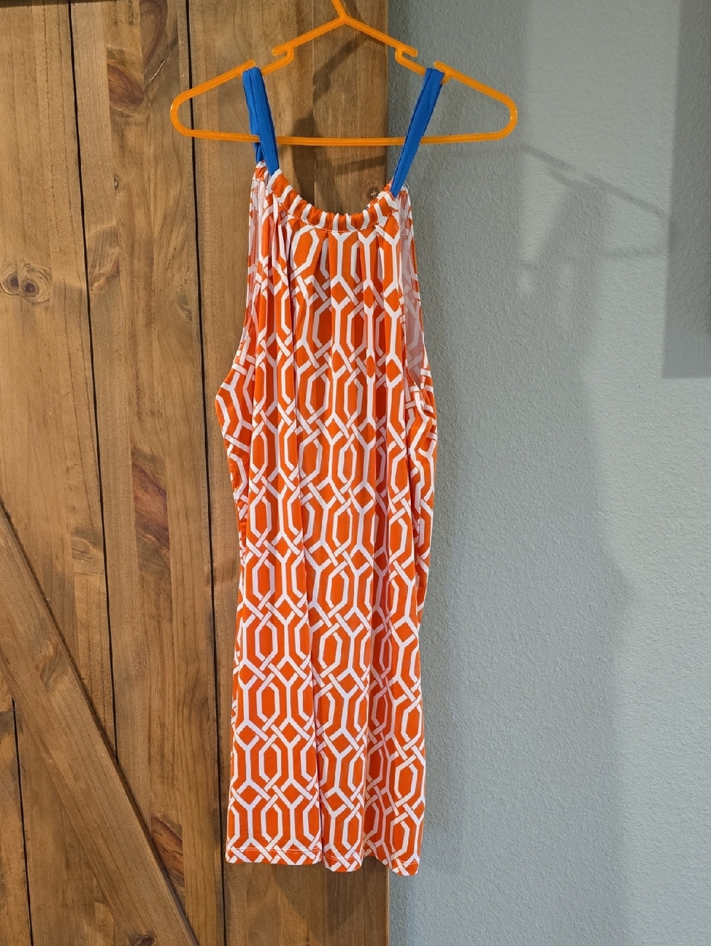 Mud Pie Peach & Blue Striped Dress